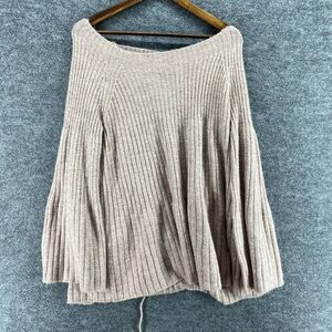 LC Lauren Conrad Sweater Pullover Women 2XL Beige Knit Long Sleeve Round Neck